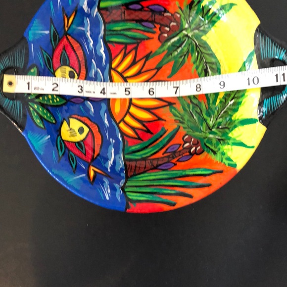 Hand painted bowl - island motif. Multi-purpose - Picture 3 of 5